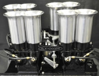 ENGLER BB CHEVY MECHANICAL INJECTION WITH   2-7/8" B FLYS   COMPLETE AS SHOWN   BLACK-